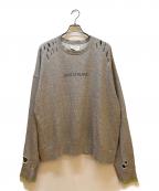 steinシュタイン）の古着「OVERSIZED REBUILD SWEAT LS」｜ライトグレー