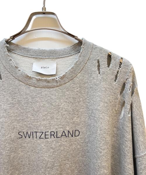 stein（シュタイン）stein (シュタイン) OVERSIZED REBUILD SWEAT LS ライトグレー サイズ:Mの古着・服飾アイテム