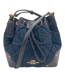 COACH（コーチ）の古着「キルティングショルダーバッグ」｜インディゴ