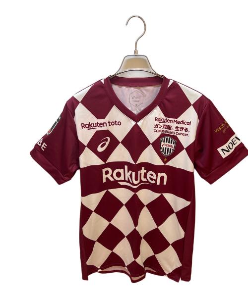 asics（アシックス）asics (アシックス) ヴィッセル神戸 (ヴィッセルコウベ) サッカーユニフォーム レッド サイズ:L 未使用品の古着・服飾アイテム