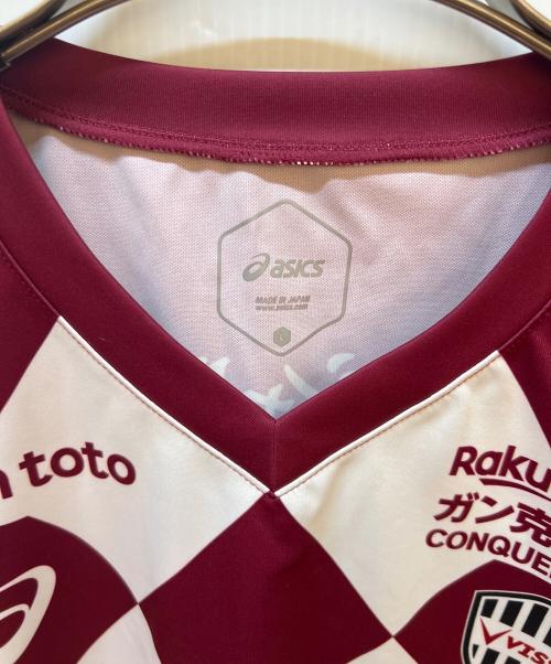 asics（アシックス）asics (アシックス) ヴィッセル神戸 (ヴィッセルコウベ) サッカーユニフォーム レッド サイズ:L 未使用品の古着・服飾アイテム