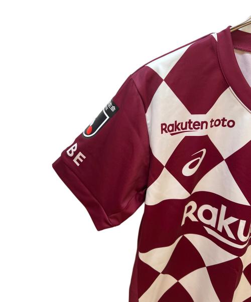 asics（アシックス）asics (アシックス) ヴィッセル神戸 (ヴィッセルコウベ) サッカーユニフォーム レッド サイズ:L 未使用品の古着・服飾アイテム
