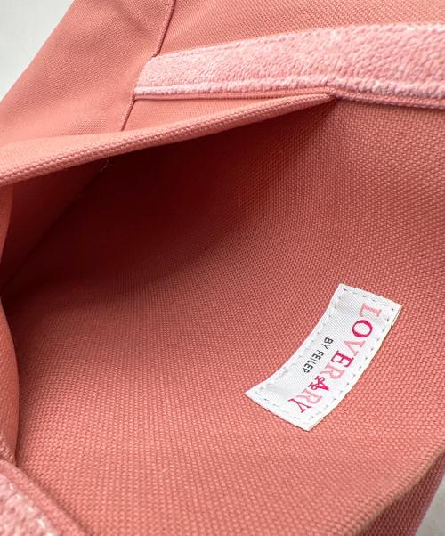 LOVERARY by FEILER（ラブラリー バイ フェイラー）LOVERARY by FEILER (ラブラリー バイ フェイラー) ワッペントートバッグ ピンクの古着・服飾アイテム