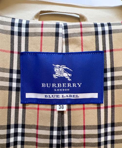 BURBERRY BLUE LABEL（バーバリー ブルー レーベル）BURBERRY BLUE LABEL (バーバリー ブルー レーベル) ステンカラーコート カーキ サイズ:38の古着・服飾アイテム