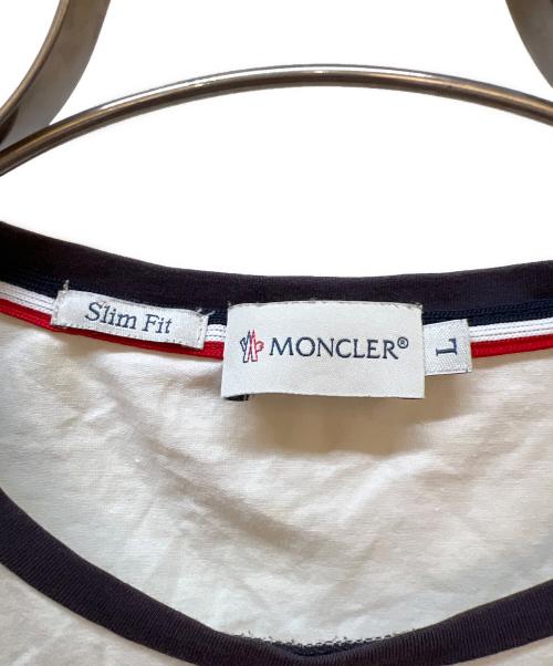 MONCLER（モンクレール）MONCLER (モンクレール) 半袖カットソー ホワイト サイズ:Lの古着・服飾アイテム