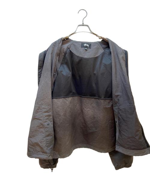 stussy（ステューシー）stussy (ステューシー) フードジャケット グレー サイズ:Mの古着・服飾アイテム