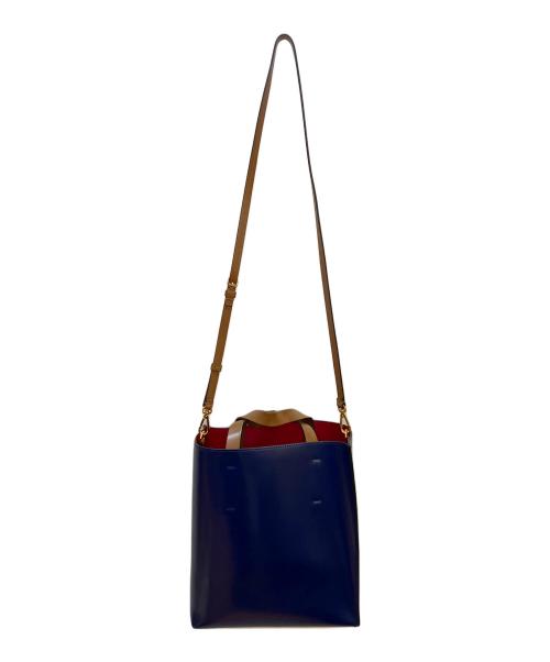 MARNI（マルニ）MARNI (マルニ) 2WAYトートバッグ ネイビー×ブラック×キャメルの古着・服飾アイテム
