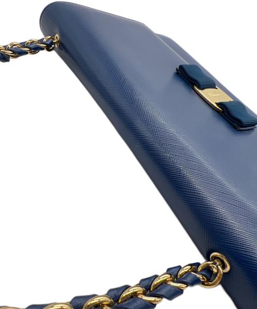 Salvatore Ferragamo（サルヴァトーレ フェラガモ）Salvatore Ferragamo (サルヴァトーレ フェラガモ) チェーンショルダーバッグ ブルーの古着・服飾アイテム