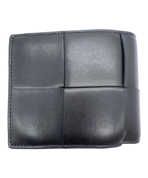 BOTTEGA VENETA（ボッテガベネタ）BOTTEGA VENETA (ボッテガベネタ) 2つ折り財布 ブラックの古着・服飾アイテム