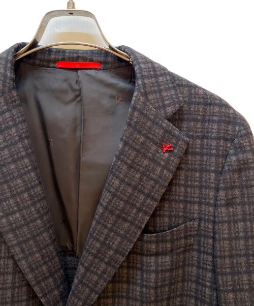 ISAIA（イザイア）ISAIA (イザイア) テーラードジャケット ブラウン サイズ:SIZE 50の古着・服飾アイテム