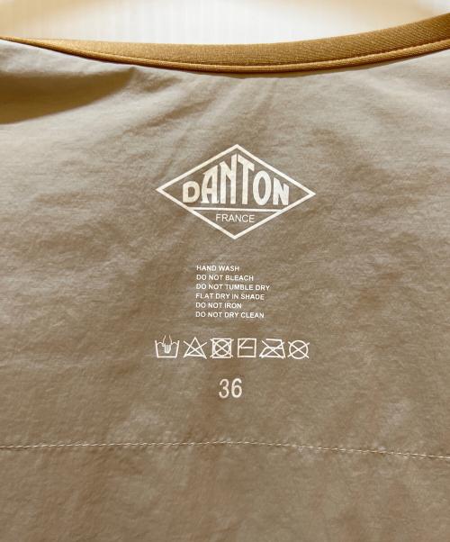 DANTON（ダントン）DANTON (ダントン) ノーカラー ストレッチナイロンジャケット キャメル サイズ:36の古着・服飾アイテム