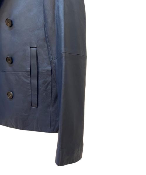 Calvin Klein（カルバンクライン）Calvin Klein (カルバンクライン) レザージャケット ネイビー サイズ:36の古着・服飾アイテム