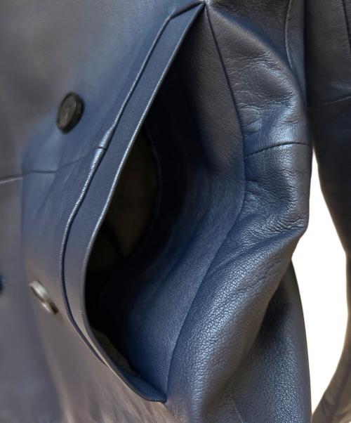 Calvin Klein（カルバンクライン）Calvin Klein (カルバンクライン) レザージャケット ネイビー サイズ:36の古着・服飾アイテム