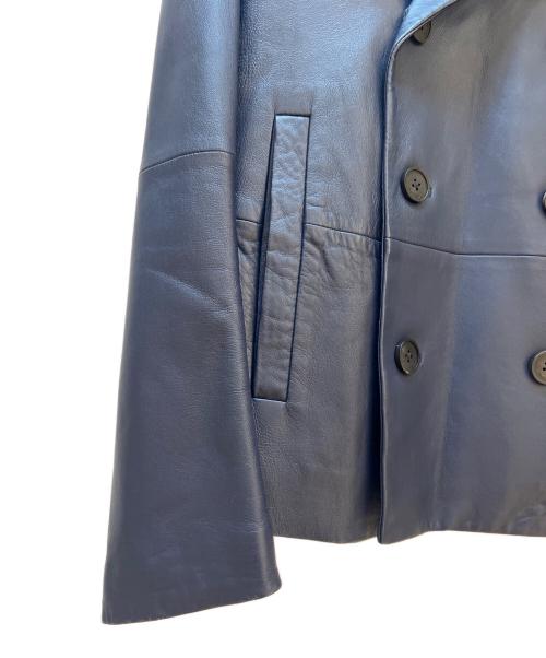 Calvin Klein（カルバンクライン）Calvin Klein (カルバンクライン) レザージャケット ネイビー サイズ:36の古着・服飾アイテム
