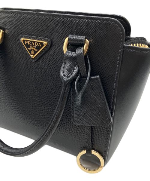 PRADA（プラダ）PRADA (プラダ) ショルダーバッグ/ガリレア･サフィアーノ ブラックの古着・服飾アイテム