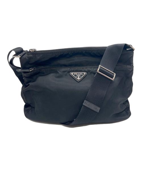 PRADA（プラダ）PRADA (プラダ) ナイロンショルダーバッグ ブラックの古着・服飾アイテム