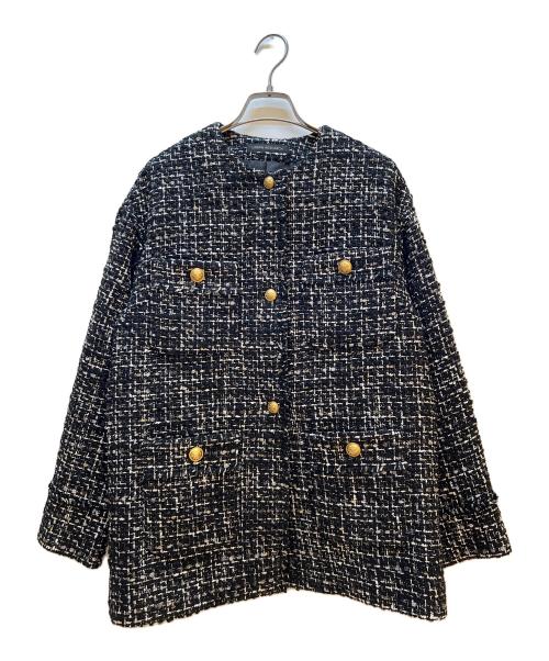 URBAN RESEARCH（アーバンリサーチ）URBAN RESEARCH (アーバンリサーチ) ラメツイードジャケット ブラック サイズ:38の古着・服飾アイテム