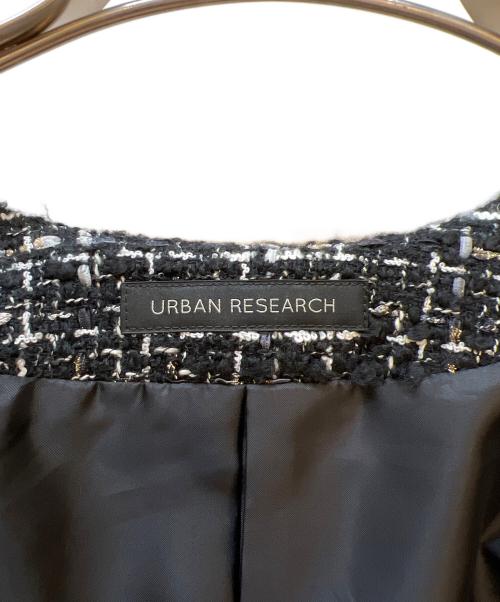 URBAN RESEARCH（アーバンリサーチ）URBAN RESEARCH (アーバンリサーチ) ラメツイードジャケット ブラック サイズ:38の古着・服飾アイテム