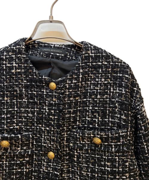 URBAN RESEARCH（アーバンリサーチ）URBAN RESEARCH (アーバンリサーチ) ラメツイードジャケット ブラック サイズ:38の古着・服飾アイテム