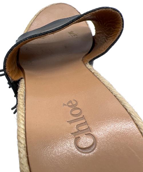 Chloe（クロエ）Chloe (クロエ) サンダル ブラック×ベージュ サイズ:SIZE 36の古着・服飾アイテム