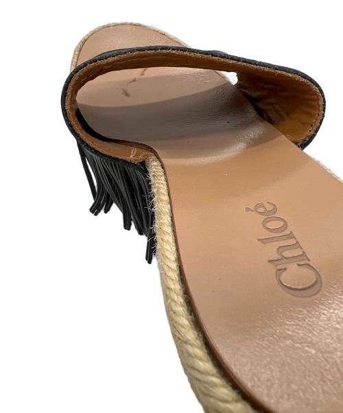 Chloe（クロエ）Chloe (クロエ) サンダル ブラック×ベージュ サイズ:SIZE 36の古着・服飾アイテム