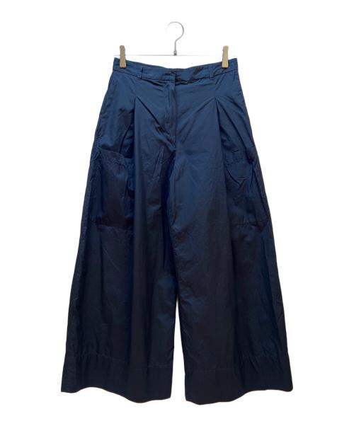 'S Max Mara（エスマックスマーラ）'S Max Mara (エスマックスマーラ) コットンワイドパンツ ネイビー サイズ:36の古着・服飾アイテム