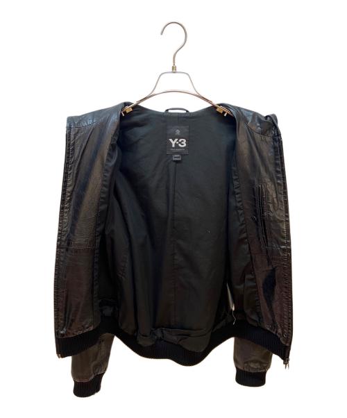 Y-3（ワイスリー）Y-3 (ワイスリー) ラムレザー パンチングロゴ ジャケット ブラック サイズ:XSの古着・服飾アイテム