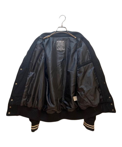 Hysteric Glamour（ヒステリックグラマー）Hysteric Glamour (ヒステリックグラマー) アップリケヴァーシティジャケット ブラック×ホワイト サイズ:XLの古着・服飾アイテム