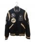 Hysteric Glamour（ヒステリックグラマー）の古着「アップリケヴァーシティジャケット」｜ブラック×ホワイト