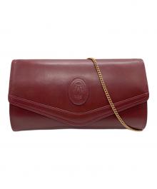 Cartier（カルティエ）の古着「チェーンショルダーバッグ」｜ボルドー