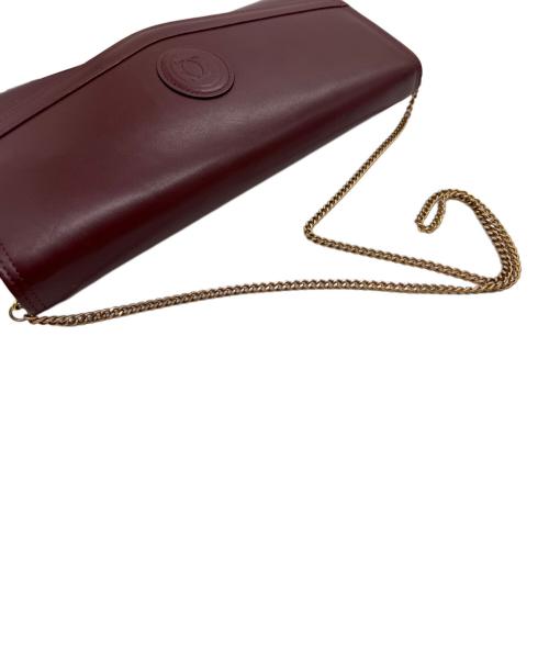 Cartier（カルティエ）Cartier (カルティエ) チェーンショルダーバッグ ボルドーの古着・服飾アイテム