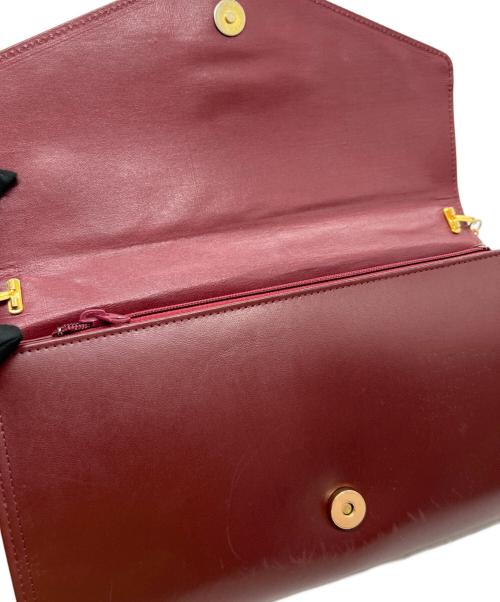 Cartier（カルティエ）Cartier (カルティエ) チェーンショルダーバッグ ボルドーの古着・服飾アイテム