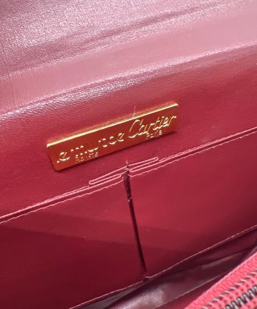 Cartier（カルティエ）Cartier (カルティエ) チェーンショルダーバッグ ボルドーの古着・服飾アイテム