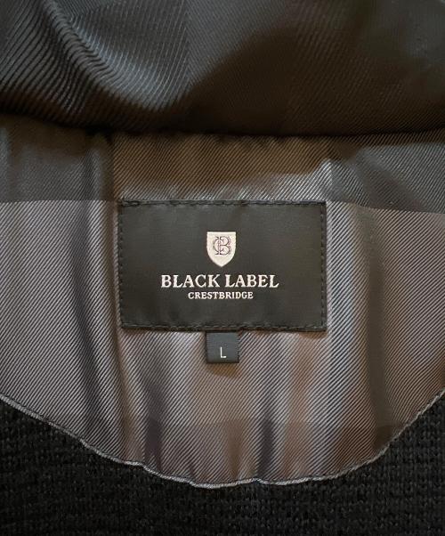 BLACK LABEL CRESTBRIDGE（ブラックレーベル クレストブリッジ）BLACK LABEL CRESTBRIDGE (ブラックレーベル クレストブリッジ) 中綿ジャケット ブラック サイズ:Lの古着・服飾アイテム