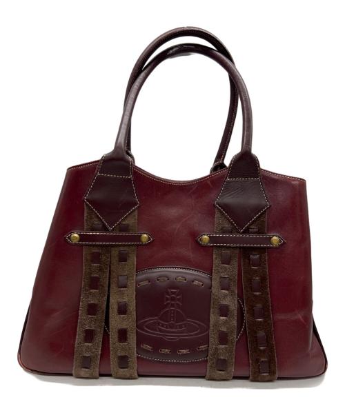 Vivienne Westwood（ヴィヴィアンウエストウッド）Vivienne Westwood (ヴィヴィアンウエストウッド) トートバッグ ワインレッドの古着・服飾アイテム