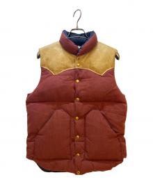 RockyMountainFeatherBed×WAREHOUSE（ロッキーマウンテンフェザーベッド×ウエアハウス）の古着「ダウンベスト」｜ブラウン