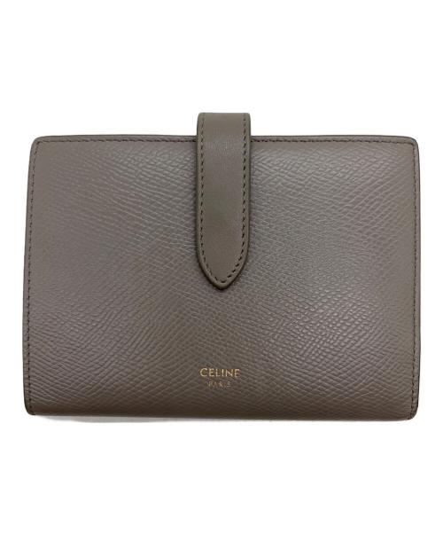 CELINE（セリーヌ）CELINE (セリーヌ) 2つ折り財布/ミディアムストラップウォレット ベージュの古着・服飾アイテム