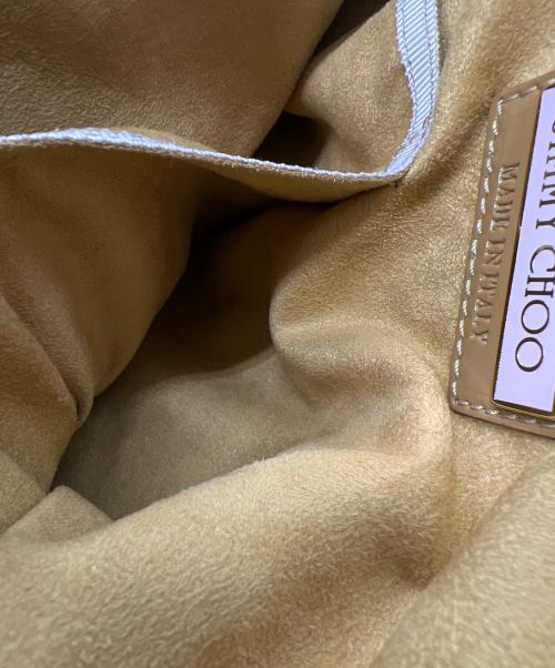 JIMMY CHOO（ジミーチュウ）JIMMY CHOO (ジミーチュウ) パテントレザーハンドバッグ ブラウンの古着・服飾アイテム