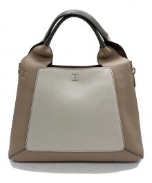 FURLA（フルラ）の古着「ハンドバッグ」｜カーキ×アイボリー