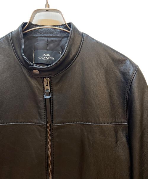 COACH（コーチ）COACH (コーチ) レザージャケット ブラック サイズ:Sの古着・服飾アイテム