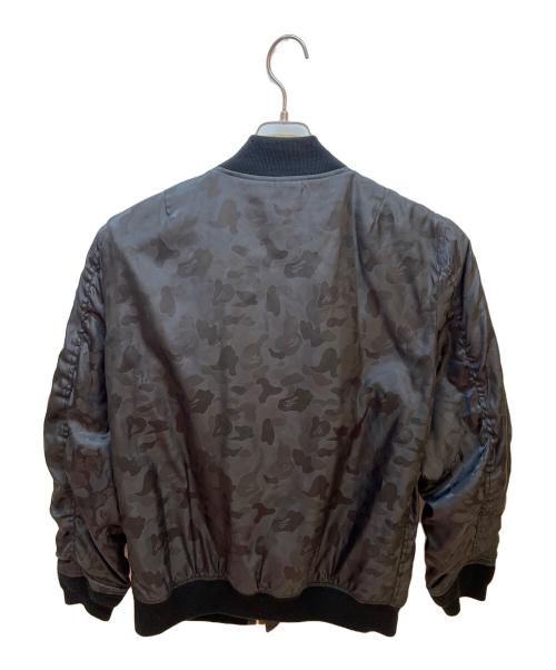 A BATHING APE（アベイシングエイプ）A BATHING APE (アベイシングエイプ) MA-1ジャケット ブラック サイズ:Lの古着・服飾アイテム
