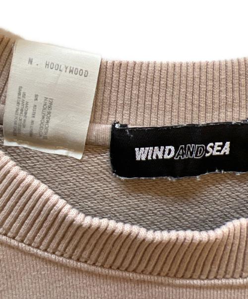 WIND AND SEA（ウィンダンシー）WIND AND SEA (ウィンダンシー) N.HOOLYWOOD (エヌ ハリウッド) クルーネックスウェット ベージュ サイズ:Lの古着・服飾アイテム