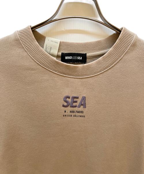 WIND AND SEA（ウィンダンシー）WIND AND SEA (ウィンダンシー) N.HOOLYWOOD (エヌ ハリウッド) クルーネックスウェット ベージュ サイズ:Lの古着・服飾アイテム