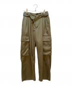 08sircusゼロエイトサーカス）の古着「Satin belted cargo pants」｜カーキ