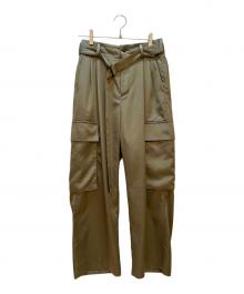 08sircus（ゼロエイトサーカス）の古着「Satin belted cargo pants」｜カーキ