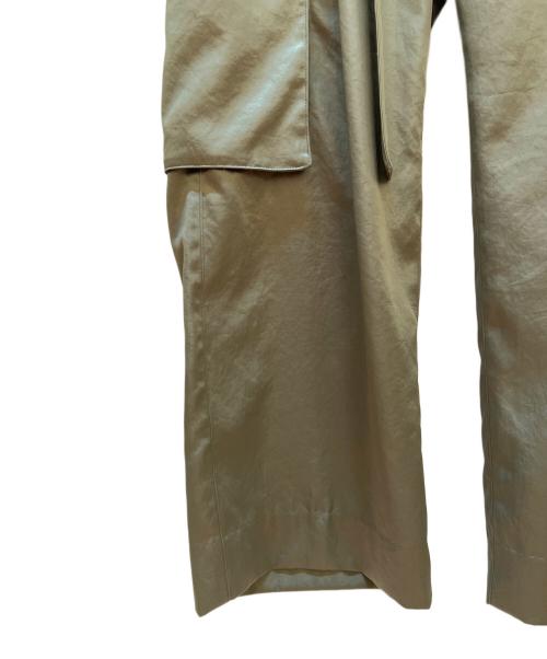 08sircus（ゼロエイトサーカス）08sircus (ゼロエイトサーカス) Satin belted cargo pants カーキ サイズ:1の古着・服飾アイテム