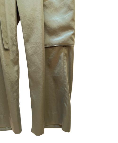 08sircus（ゼロエイトサーカス）08sircus (ゼロエイトサーカス) Satin belted cargo pants カーキ サイズ:1の古着・服飾アイテム