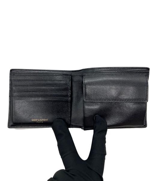 Saint Laurent Paris（サンローランパリ）Saint Laurent Paris (サンローランパリ) 2つ折り財布 ブラックの古着・服飾アイテム
