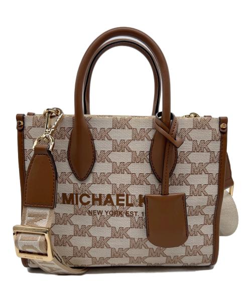 MICHAEL KORS（マイケルコース）MICHAEL KORS (マイケルコース) 2WAYバッグ ベージュ×ブラウンの古着・服飾アイテム