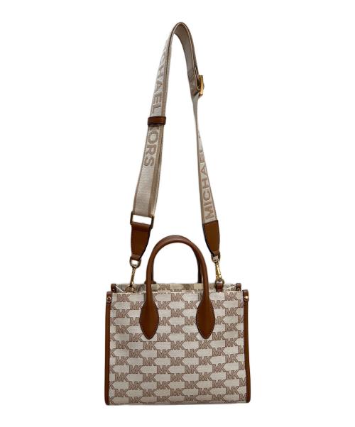 MICHAEL KORS（マイケルコース）MICHAEL KORS (マイケルコース) 2WAYバッグ ベージュ×ブラウンの古着・服飾アイテム